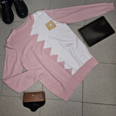 Светр жіночий двокольоровий з тонкого кашеміру напівбатал 48-54 