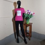 Футболка однотонна з принтом